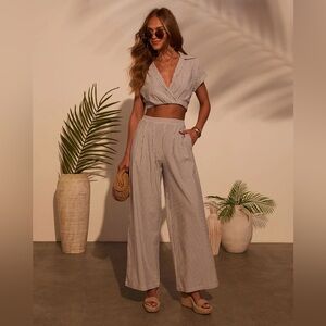 Weekend Trip Pinstripe Set